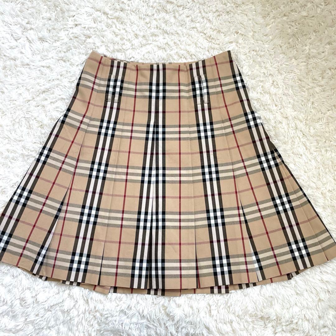 BURBERRY LONDON メガチェック Aライン スカート Mノバチェック
