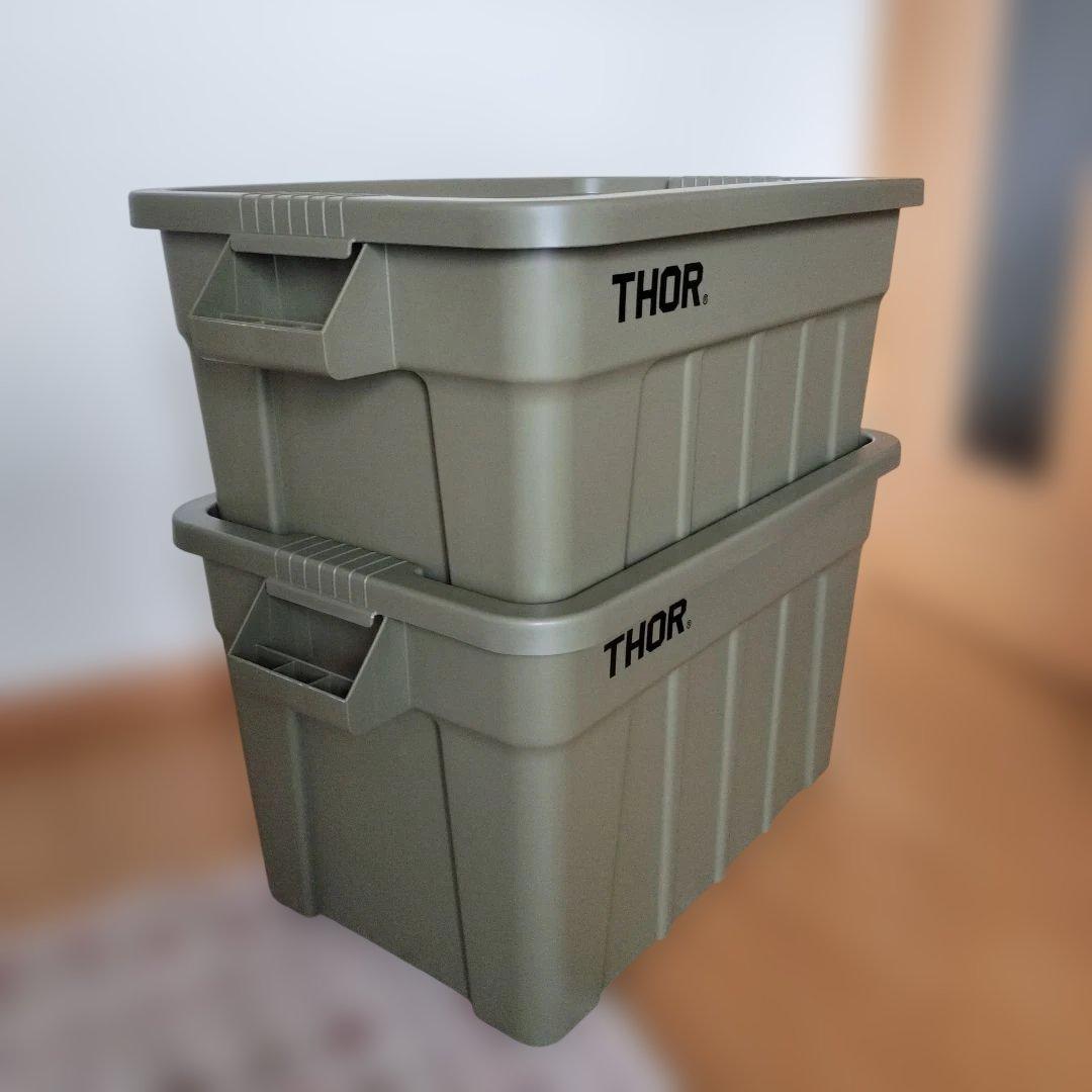 新品未使用 THOR 収納BOX オリーブ 53L+75L