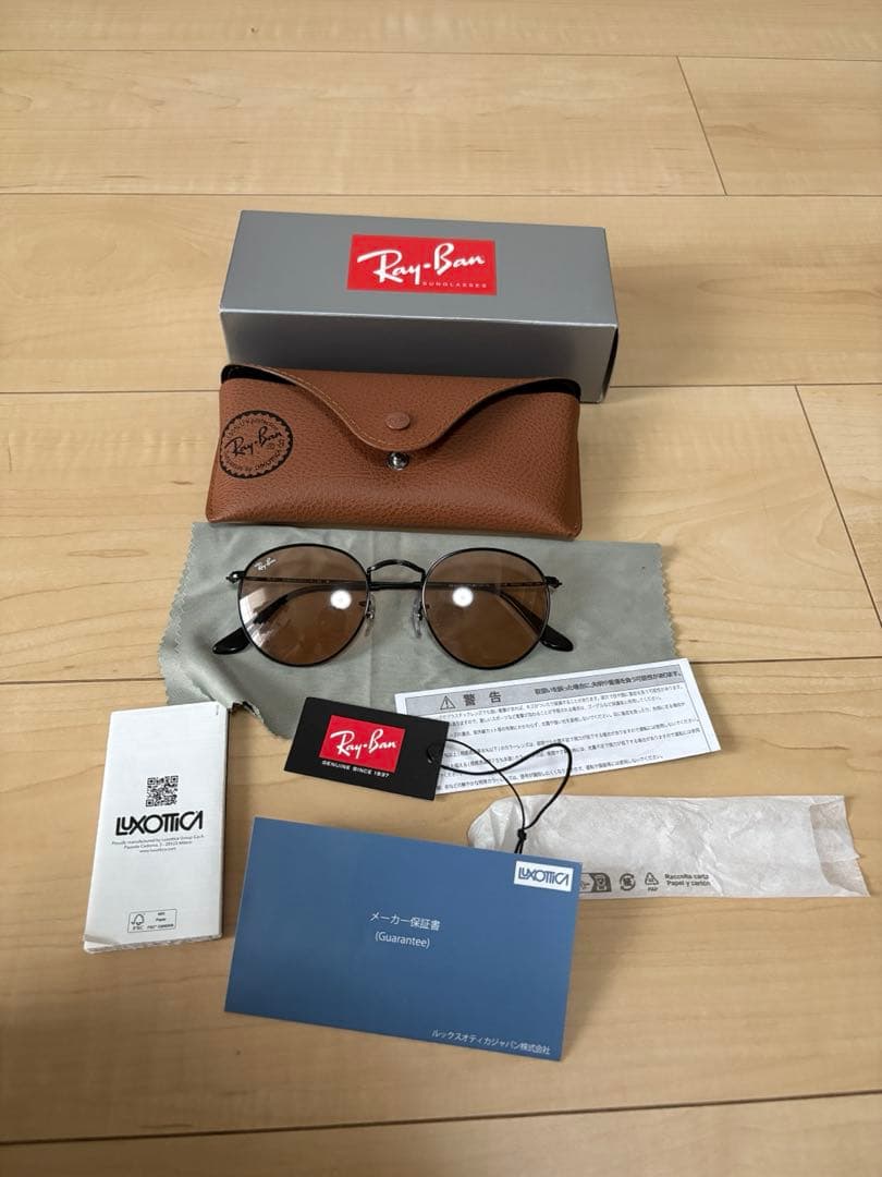 日本正規！新品RayBan木村拓哉さんラウンドメタル RB3447 002/4B