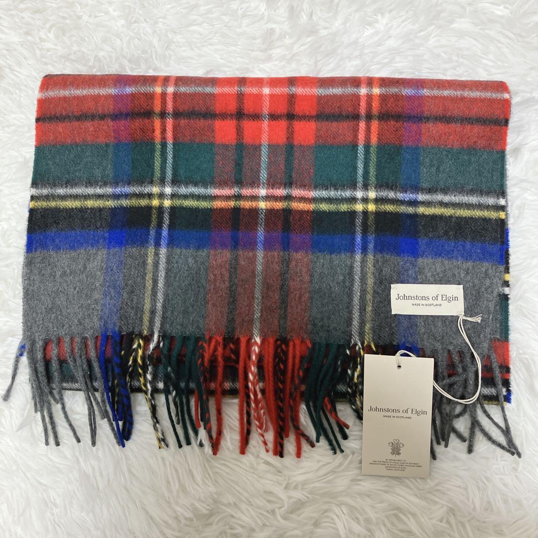 新品 JOHNSTONS OF ELGIN ジョンストンズ カシミア 中判