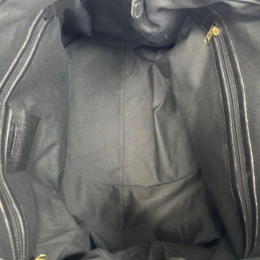 【美品/南京錠付】コーチ 2way ボストンバッグ 旅行バッグ レザー 黒