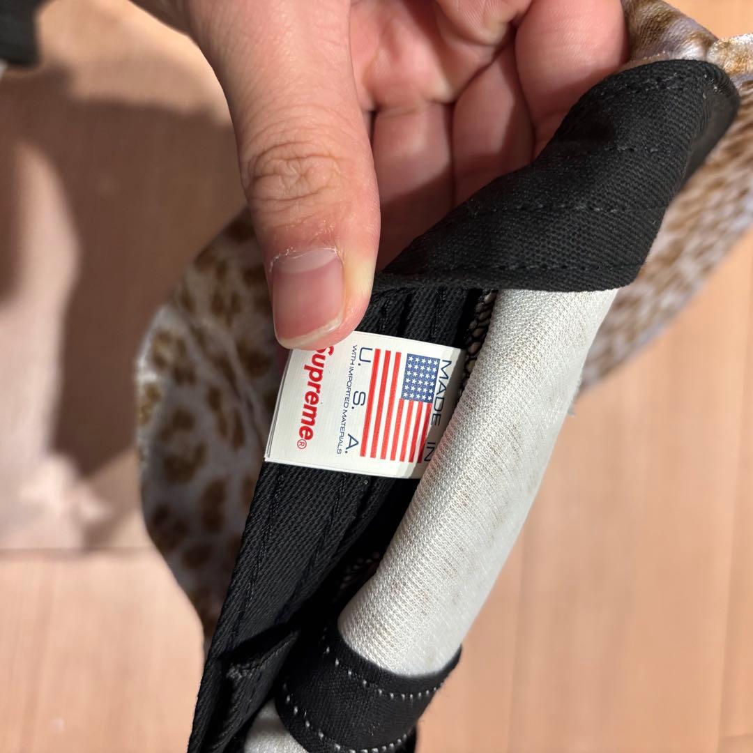 帽子 supreme leopard velvet camp cap tan