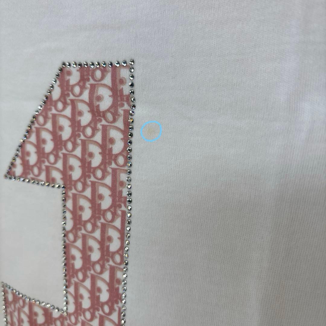 【Dior】ディオール　半袖Tシャツ　ロゴ　ストーン付き　J'ADORE