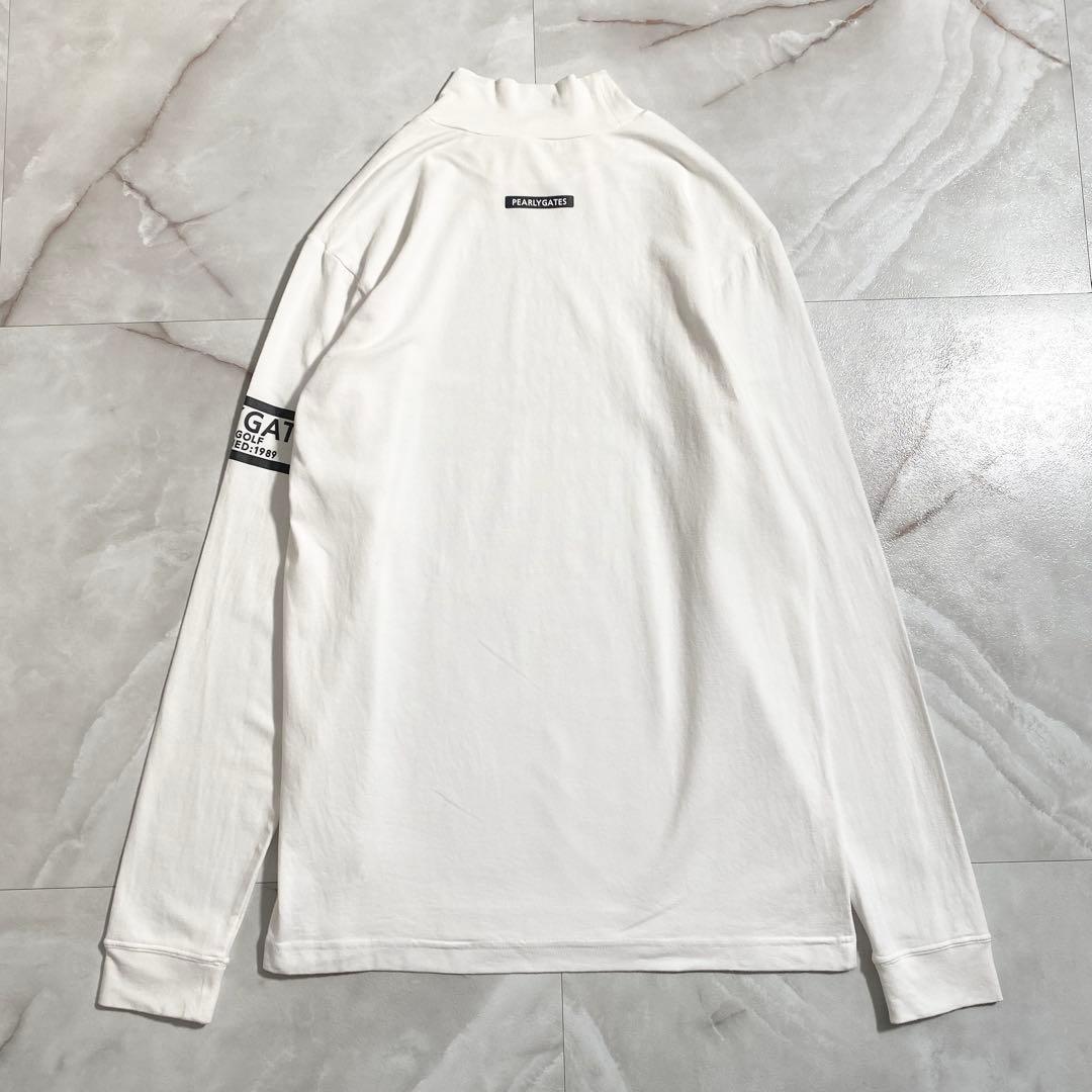 A18642 パーリーゲイツ 22年モデル モックネック長袖インナーシャツ 白5