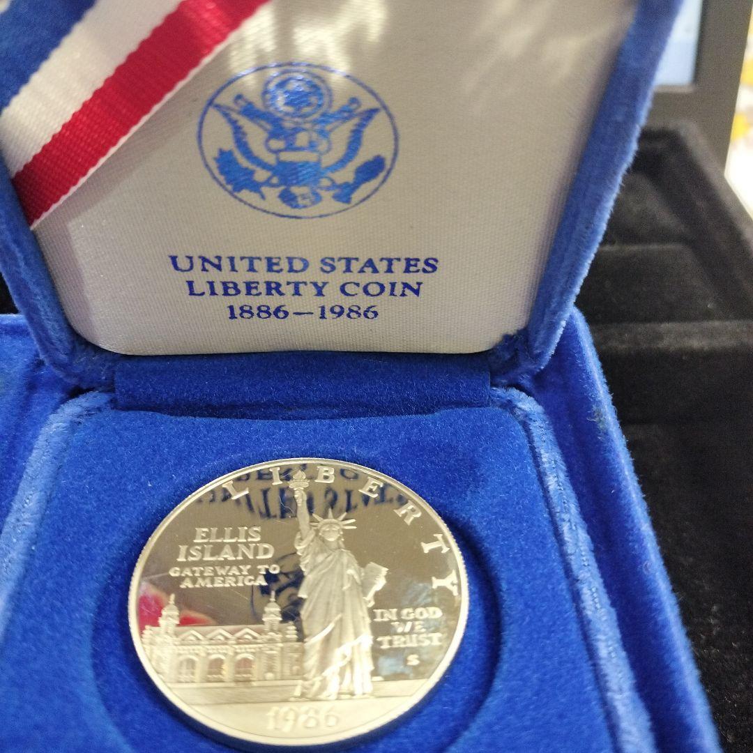 1986年 アメリカ銀貨 1ドル リバティ自由の女神記念銀貨 silver900