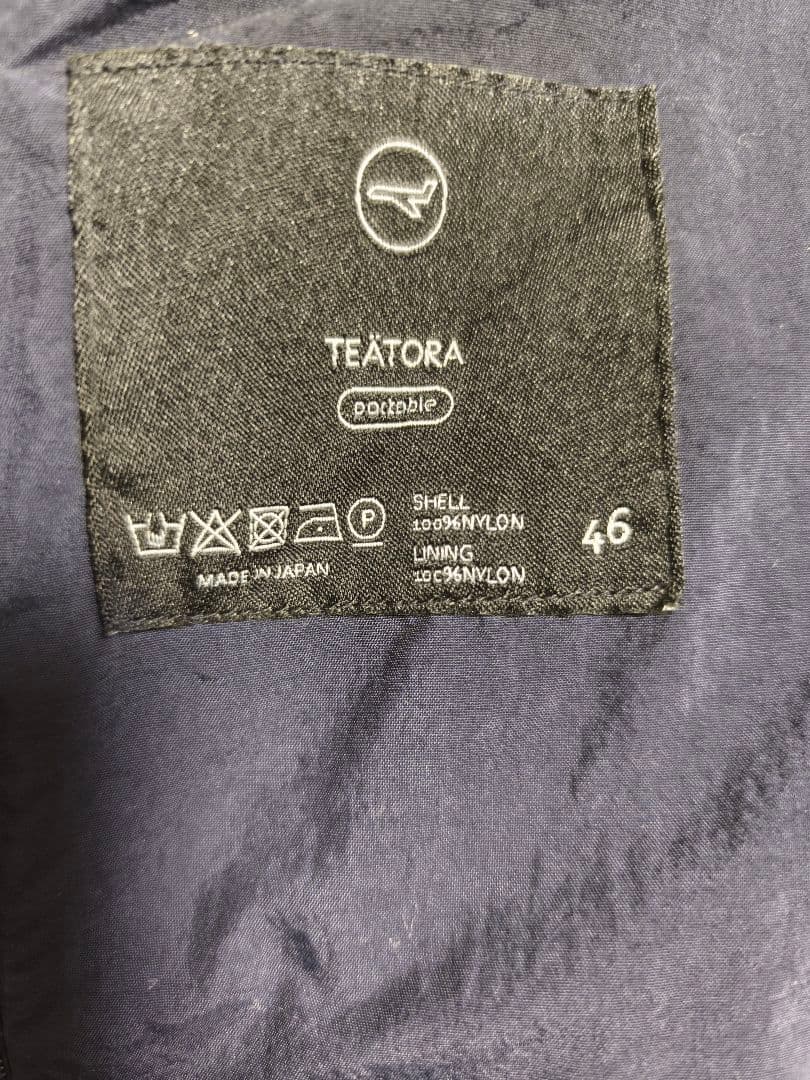 TEATORA デバイスジャケット PACKABLE ダークネイビー
