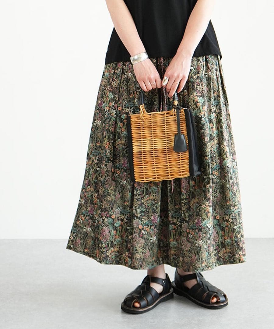 【新品】ICHI Antiquites コットン リバティ スカート イチ