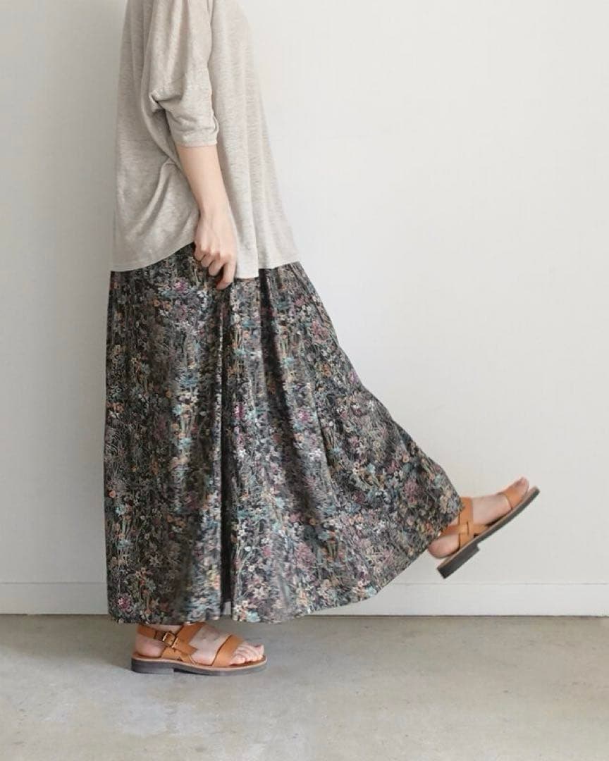 【新品】ICHI Antiquites コットン リバティ スカート イチ