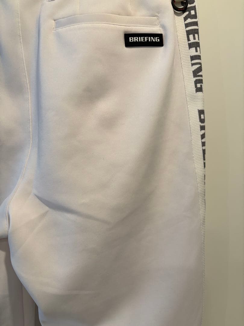 BRIEFING SIDE LOGO LINE SLIM PANTS ホワイト
