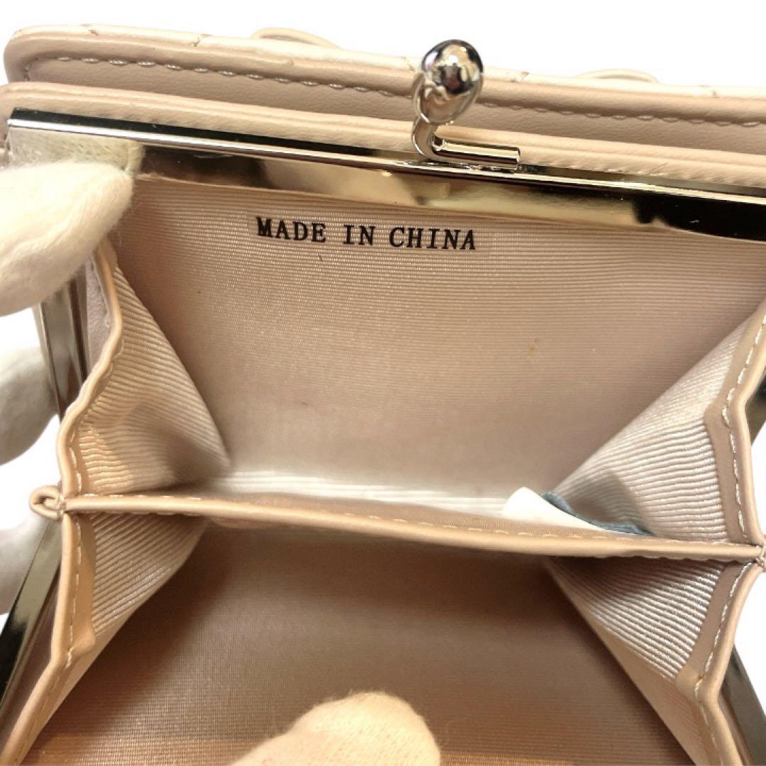 【美品】JILL STUART RIBBONキルトウォレット がま口二つ折り財布
