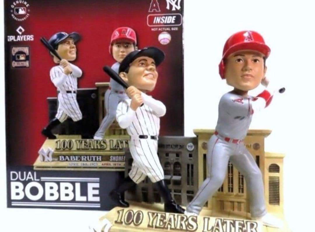 【新品・世界限定216個】大谷翔平+ベーブルース ダブル・ボブルヘッド人形