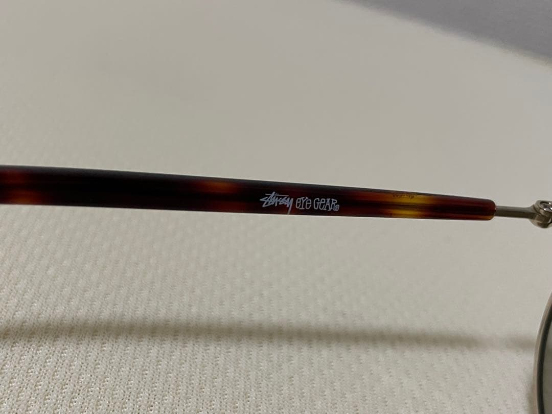 STUSSY サングラス ラウンド ゴールド×ブラウン