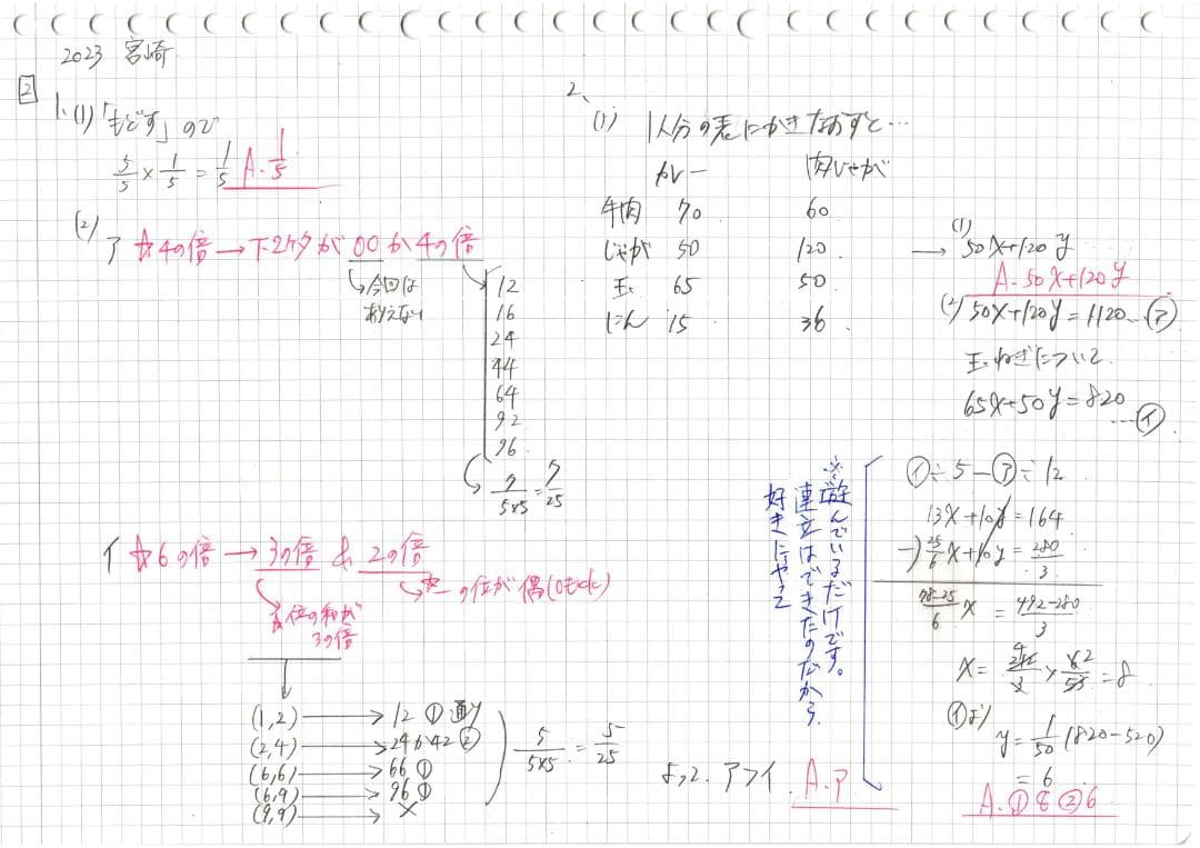 塾講師オリジナル数学解説 全問動画付 宮崎 公立高校入試 2022～24 過去問