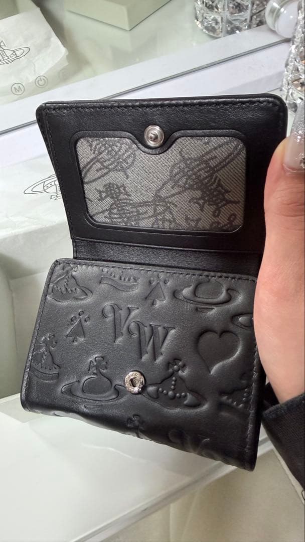 Vivienne Westwood 三つ折り財布 ブラックシルバー