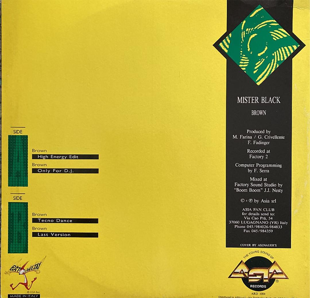 BROWN／MISTER BLACK EUROBEAT MAHARAJA