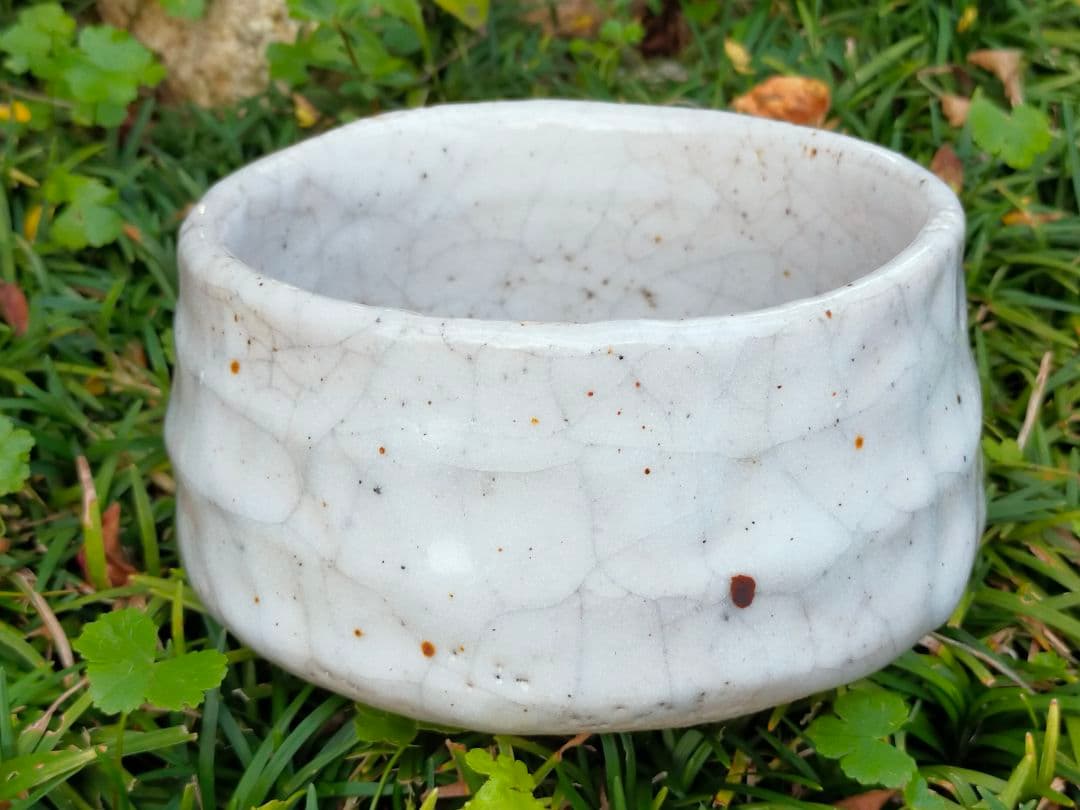 ♥大きな　志野　茶碗　在銘　骨董品