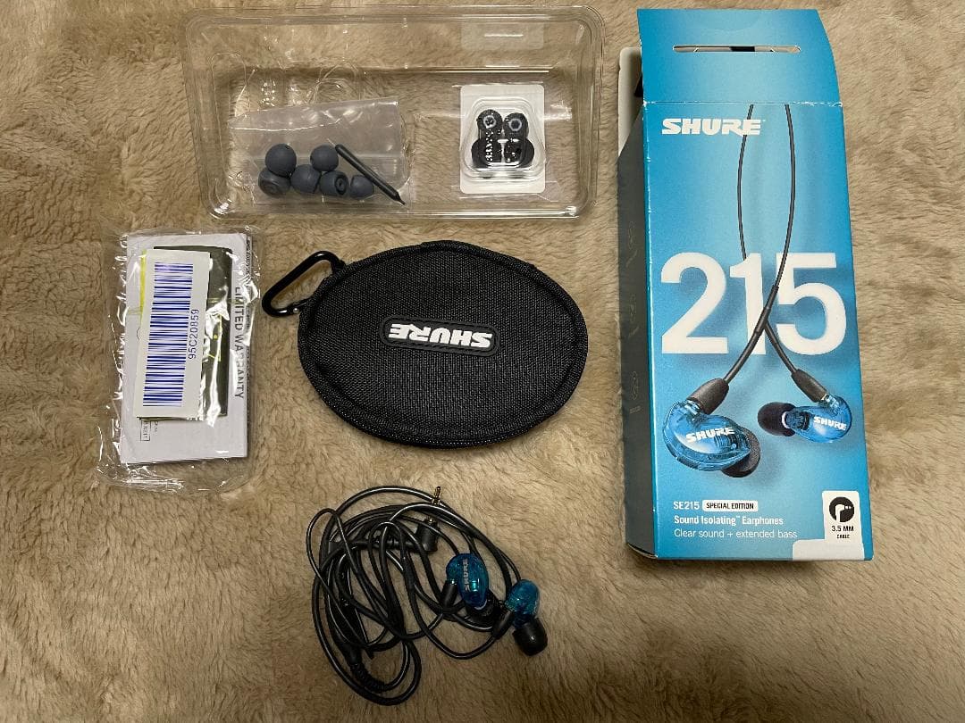 SHURE シュア イヤホン SE215 SPE-A ブルー
