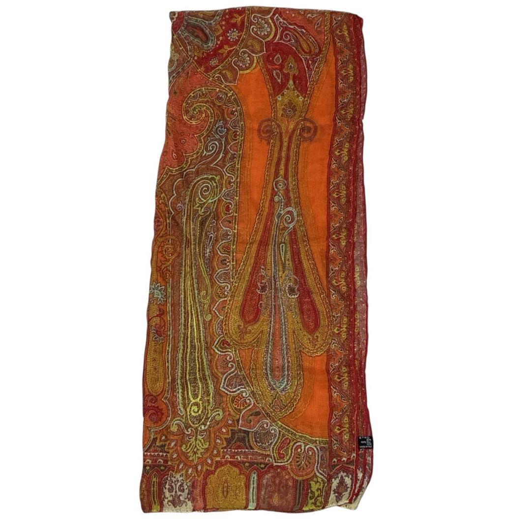 美品★ETRO エトロ シルク100% イタリア 大判ストール スカーフ