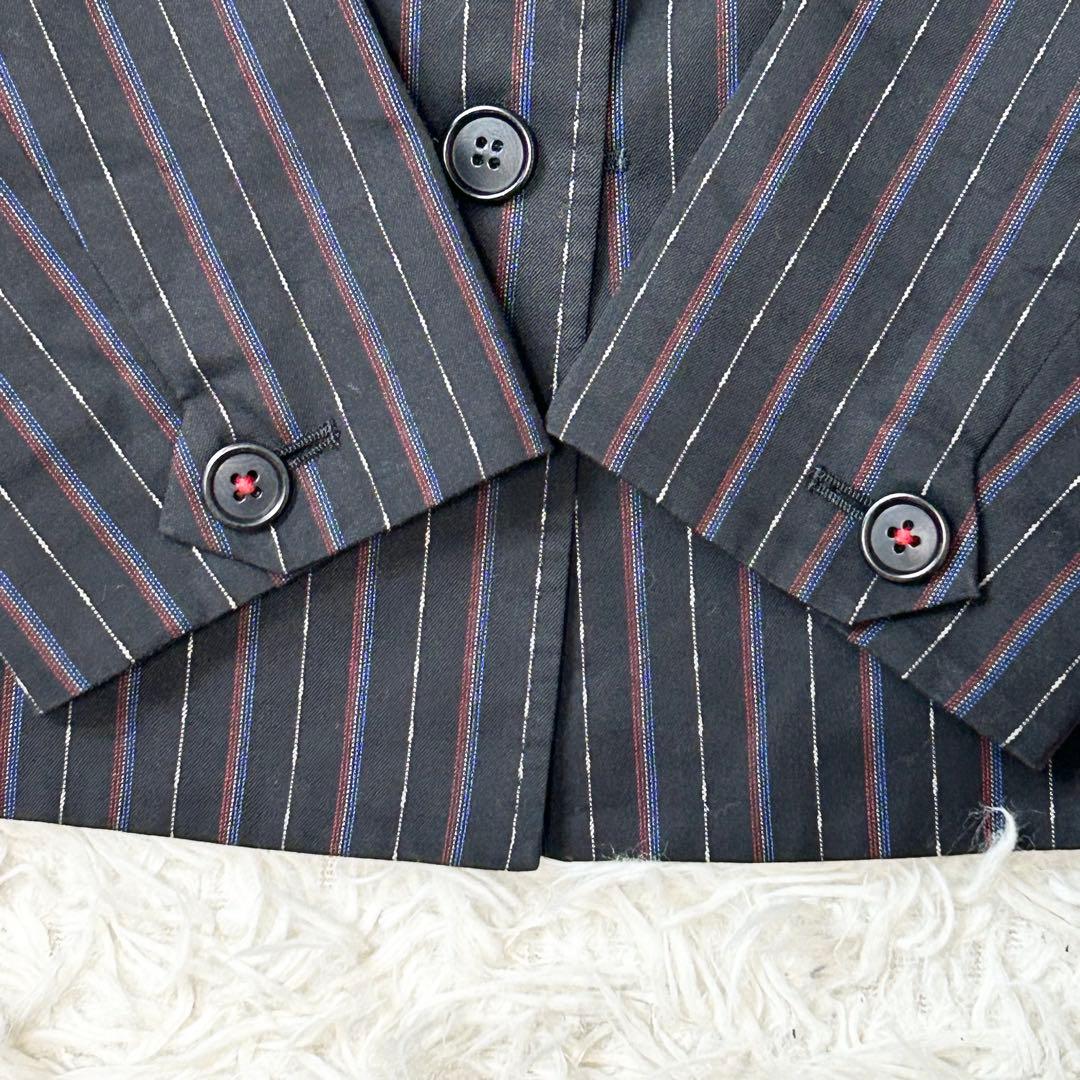 Paul Smith ポールスミス テーラードジャケット ストライプ 42 黒