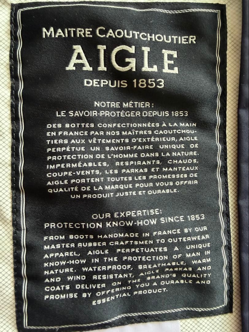 【AIGLE】エーグル ネイビージャケット 春アウター レイン対応