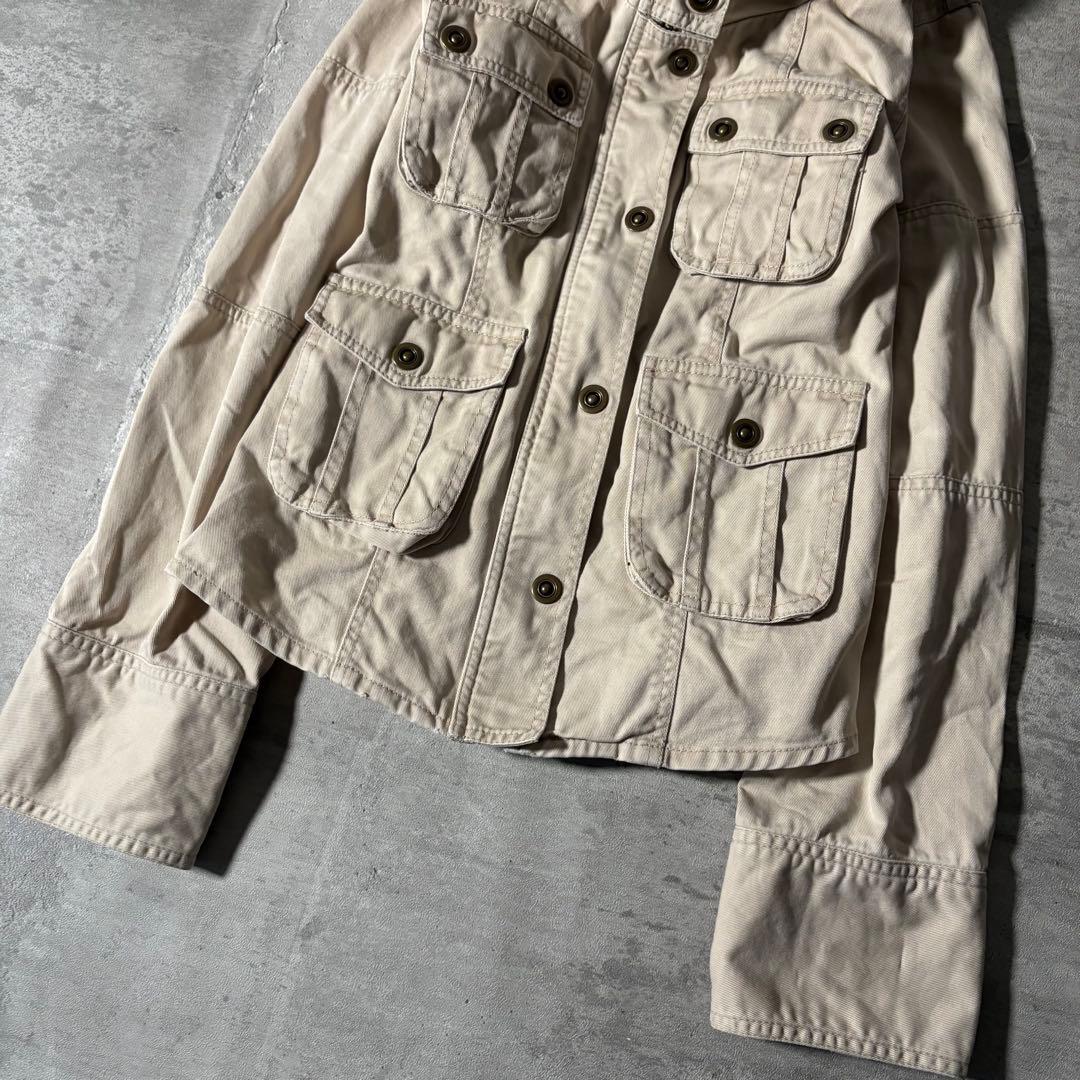 ジャケット・アウター 00s goa short length military jacket y2k