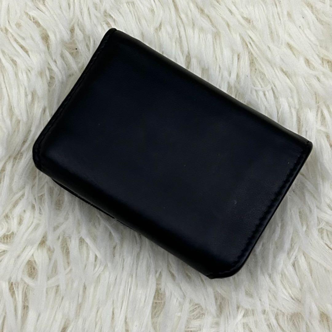 ［美品］BALENCIAGA ミニウォレット 三つ折り財布 ブラック