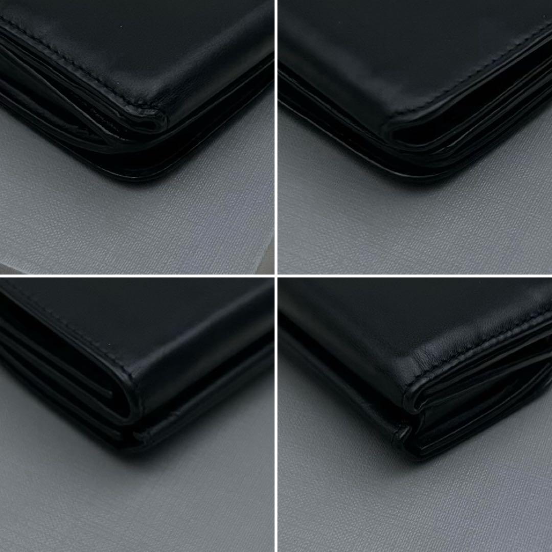 ［美品］BALENCIAGA ミニウォレット 三つ折り財布 ブラック