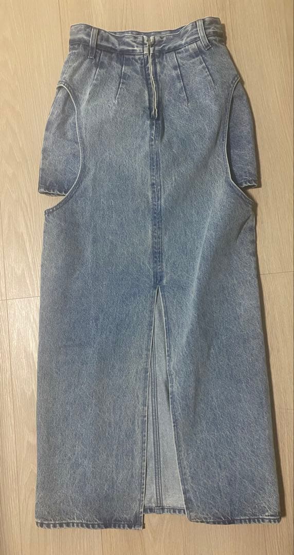 スカート CLANE CIRCLE CUT LAYERED DENIM SKIRT