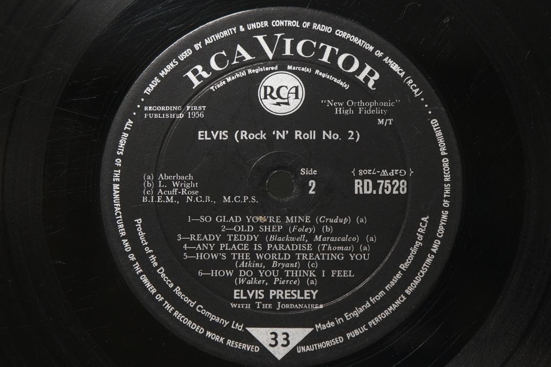 英LP Elvis Rock 'N' Roll No.2 Presley プチ音