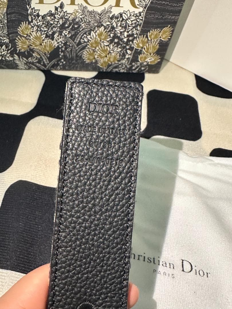 Dior リバーシブル ベルト CDロゴ ブラック