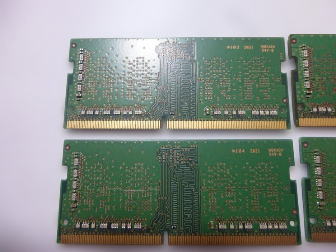 Samsung・サムスン 4GB DDR4メモリ PC4-2666V 4枚セット
