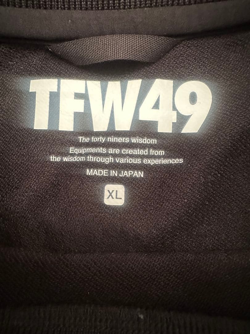 TFW49 HALF MOCKNECK TEE XL BLACK 最終値引