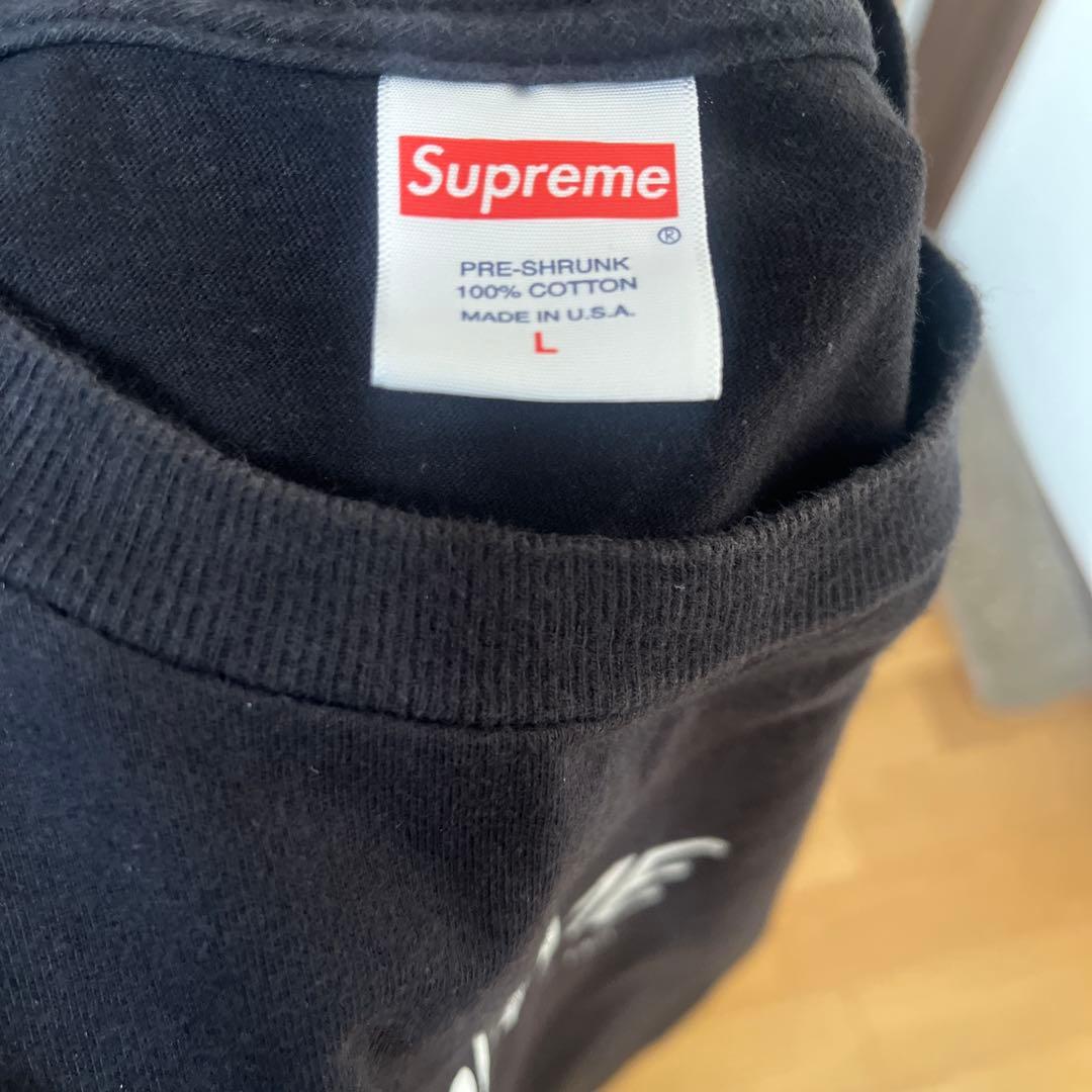Supreme ブラック Tシャツ ロゴプリント