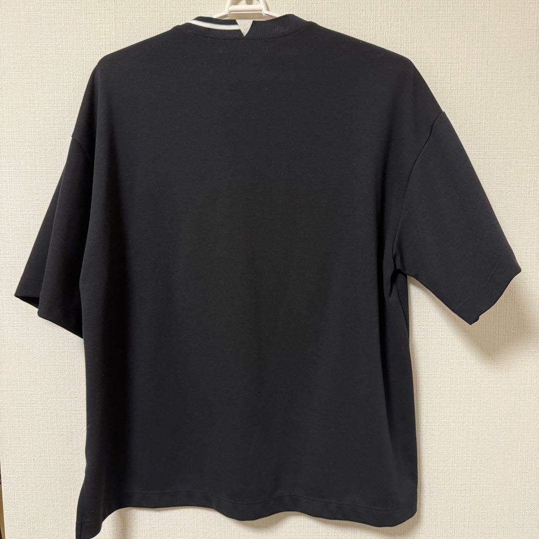 CULLNI 黒 ジッパー付き Tシャツ　　23-SS-066