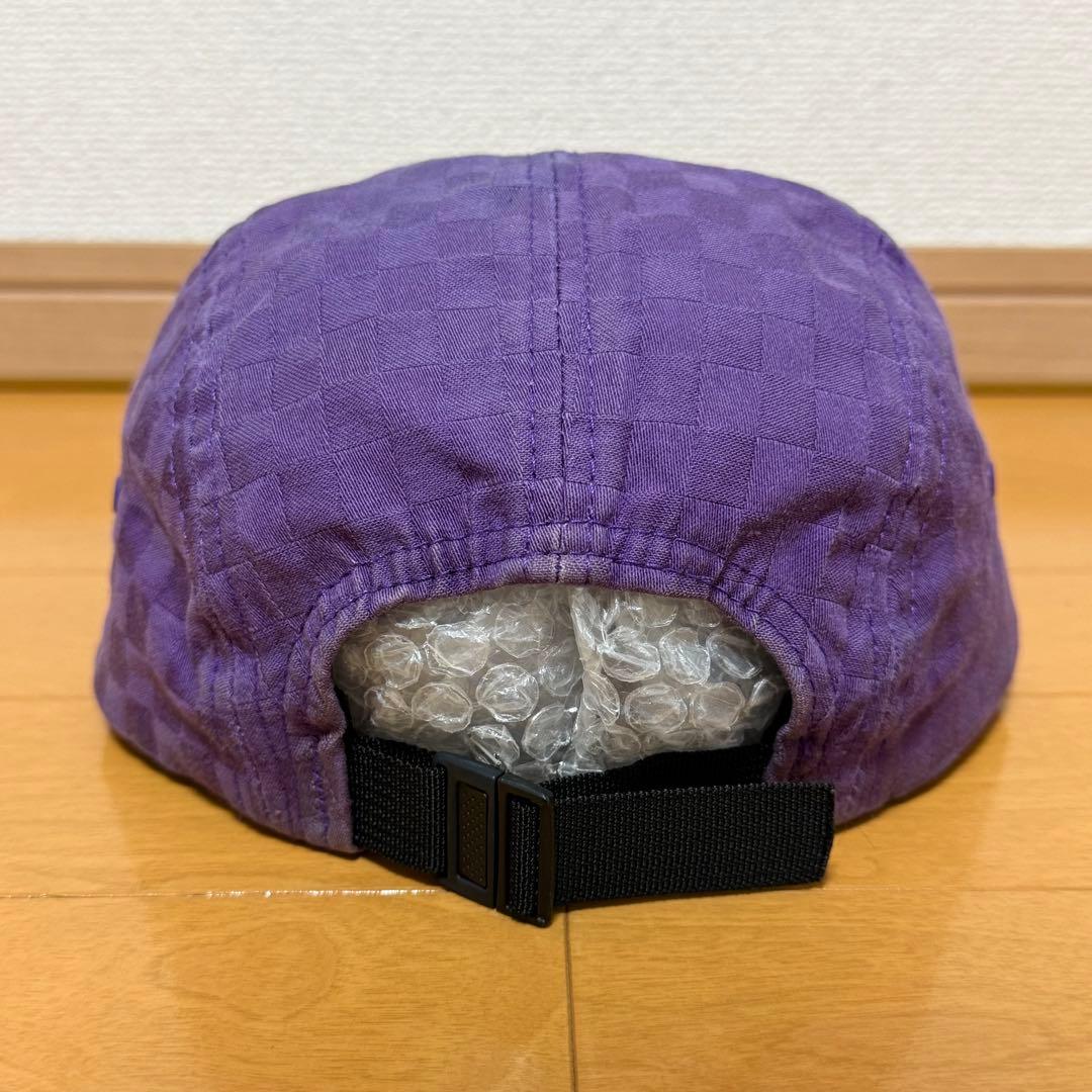 Supreme Jaquard Check Camp Cap パープル 07aw