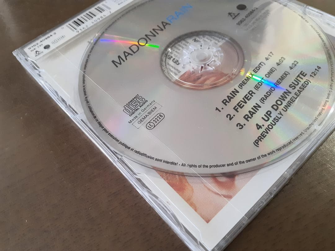 新品　マドンナ　Rain / Fever (Edit One)　ドイツ盤 CD