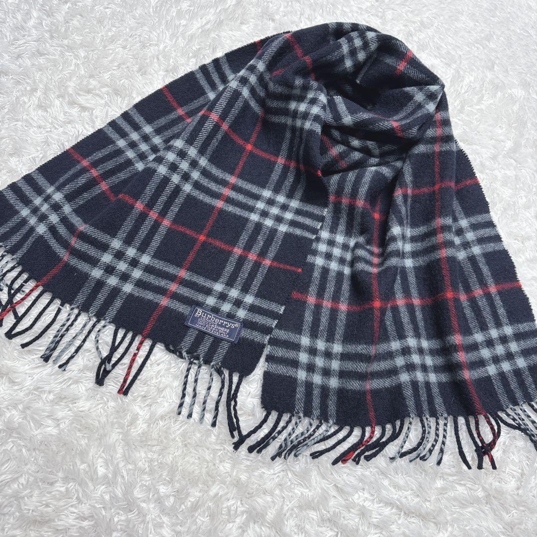 BURBERRYS バーバリー マフラー ベージュ カシミヤ100 ノバチェック