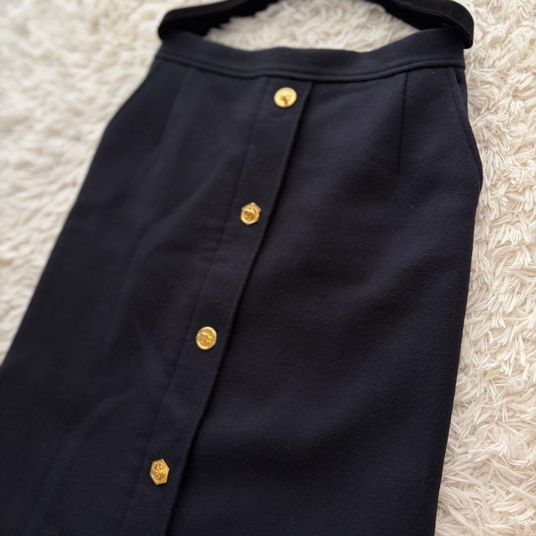 【美品✨】MUVEILメタルボタンスカート ペンシルスカート金ボタン タイト40