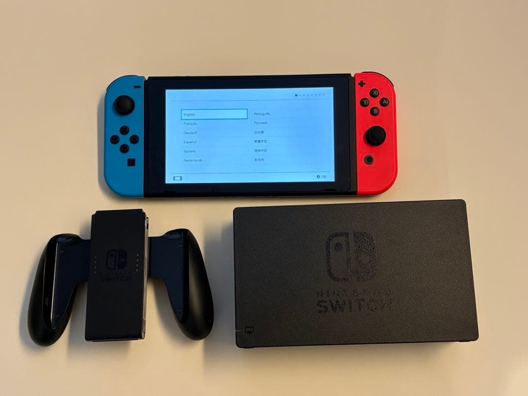 Nintendo Switch 本体 青/オレンジ Joy-Con付き　美品