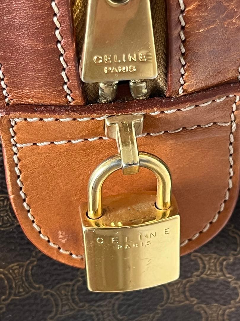 ぴーたろ【美品】CELINE ボストンバッグ ブラウンレザー