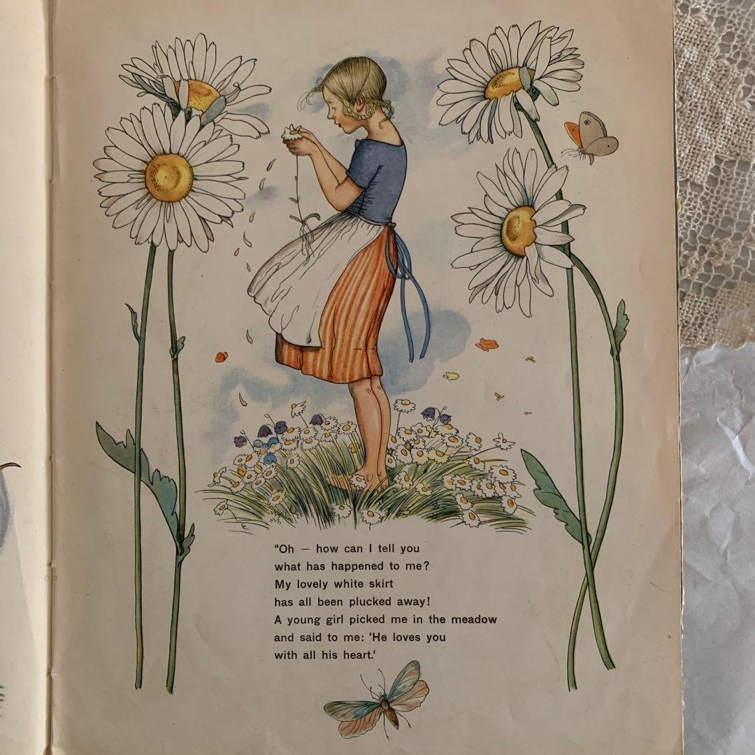 1930年アンティーク可憐な挿絵の絵本　洋書　古書　児童書ジャンクジャーナルにも