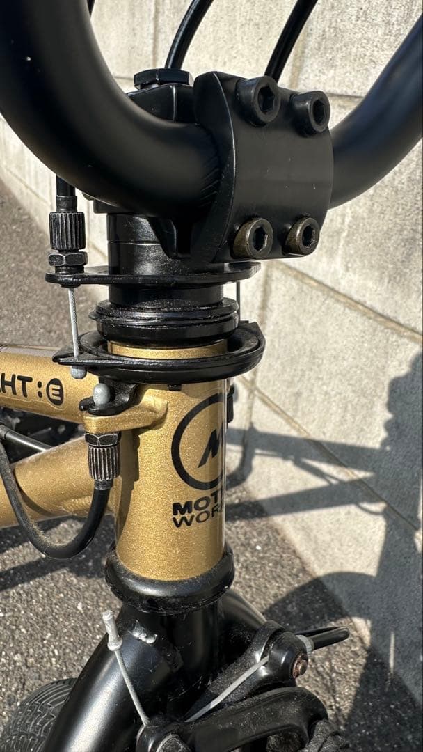 キッズ BMX自転車 子供 ゴールド 16インチ MOTEL WORKS 手渡し