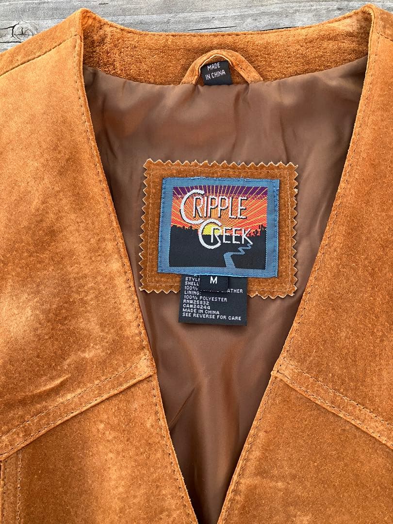 本革　CRIPPLE CREEK ブラウン ベスト M