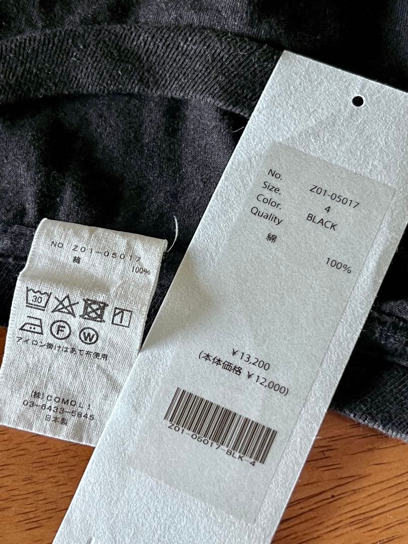 COMOLI SURPLUS Tシャツ Z01-05017 BLACK 4