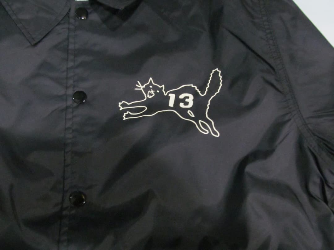 13 レベルス コーチジャケット 新品 黒 Sサイズ ホットロッド 猫