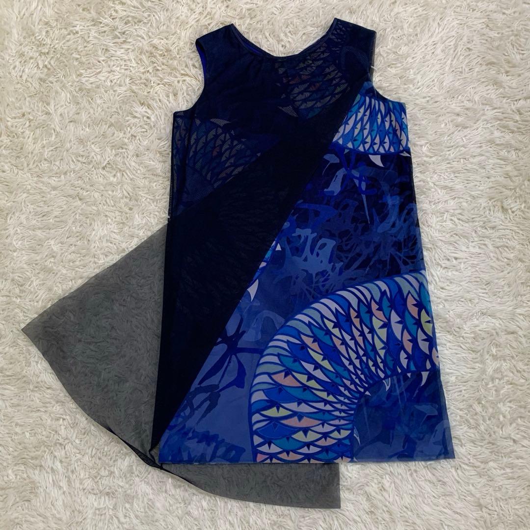 ★美品★VIVIENNE TAM 龍柄　Aラインワンピース　ブルー