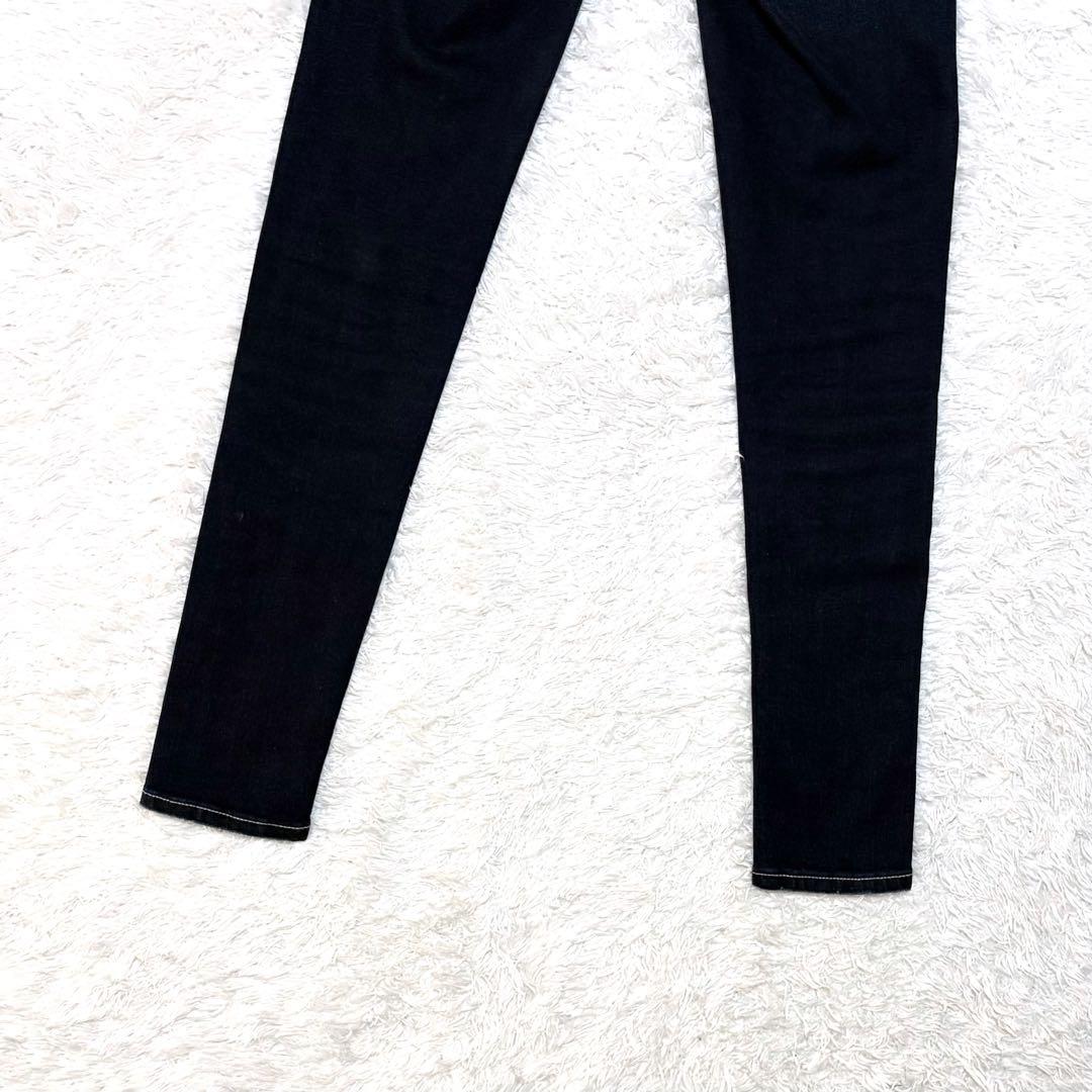 GYDA ジェイダ ハイウエストボタンスキニーデニムパンツ ストレッチ XXS
