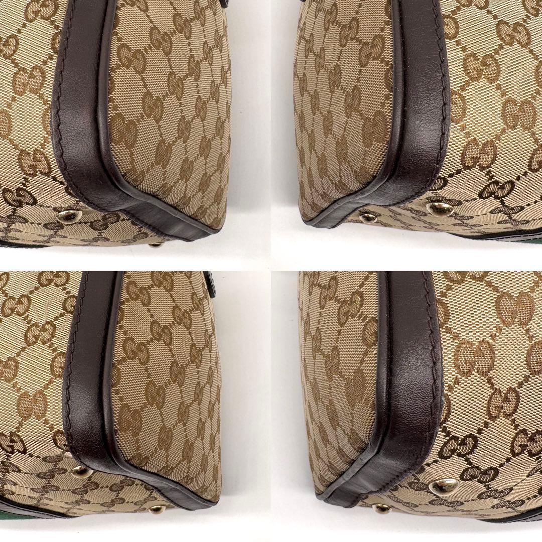 【極美品】GUCCI ボストンバッグ GGキャンバス シェリーライン 2way