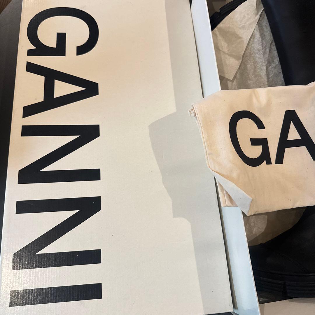GANNI ブラック ロングブーツ　37サイズ