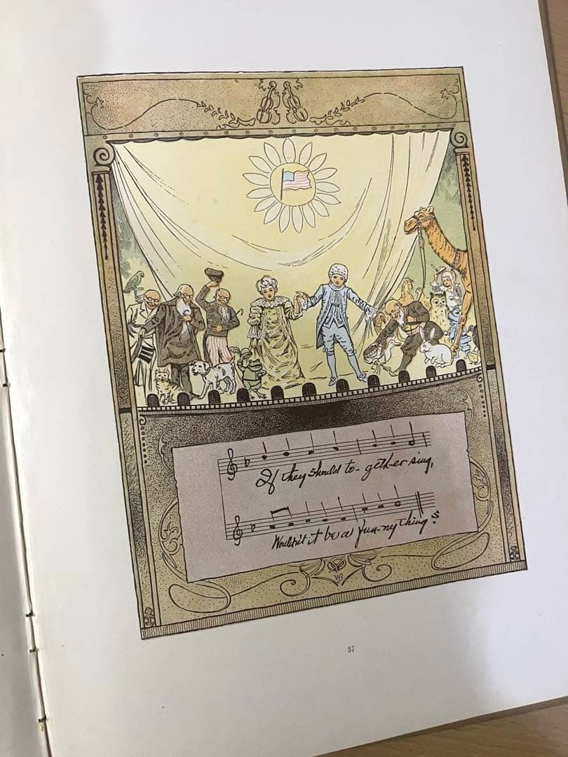 No.457希少 アンティーク 古書 洋書 児童書 樂譜絵本 イギリス童謡
